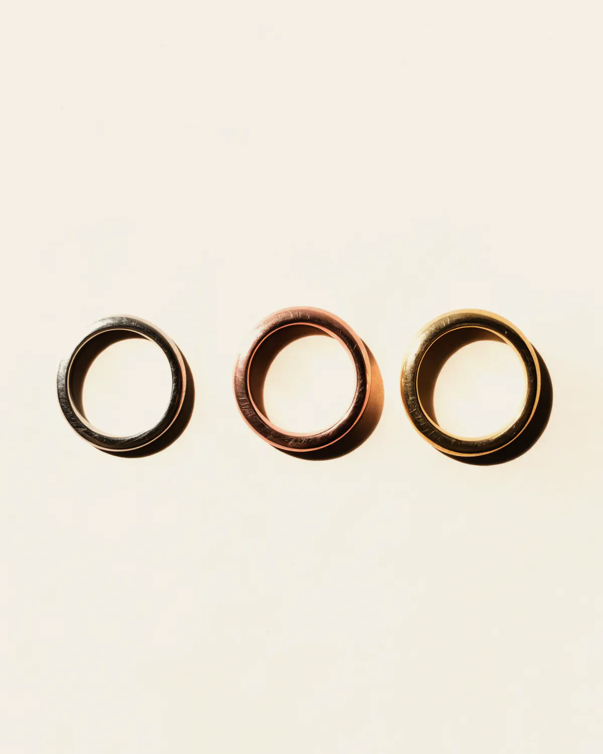 Weißgold und Roségold